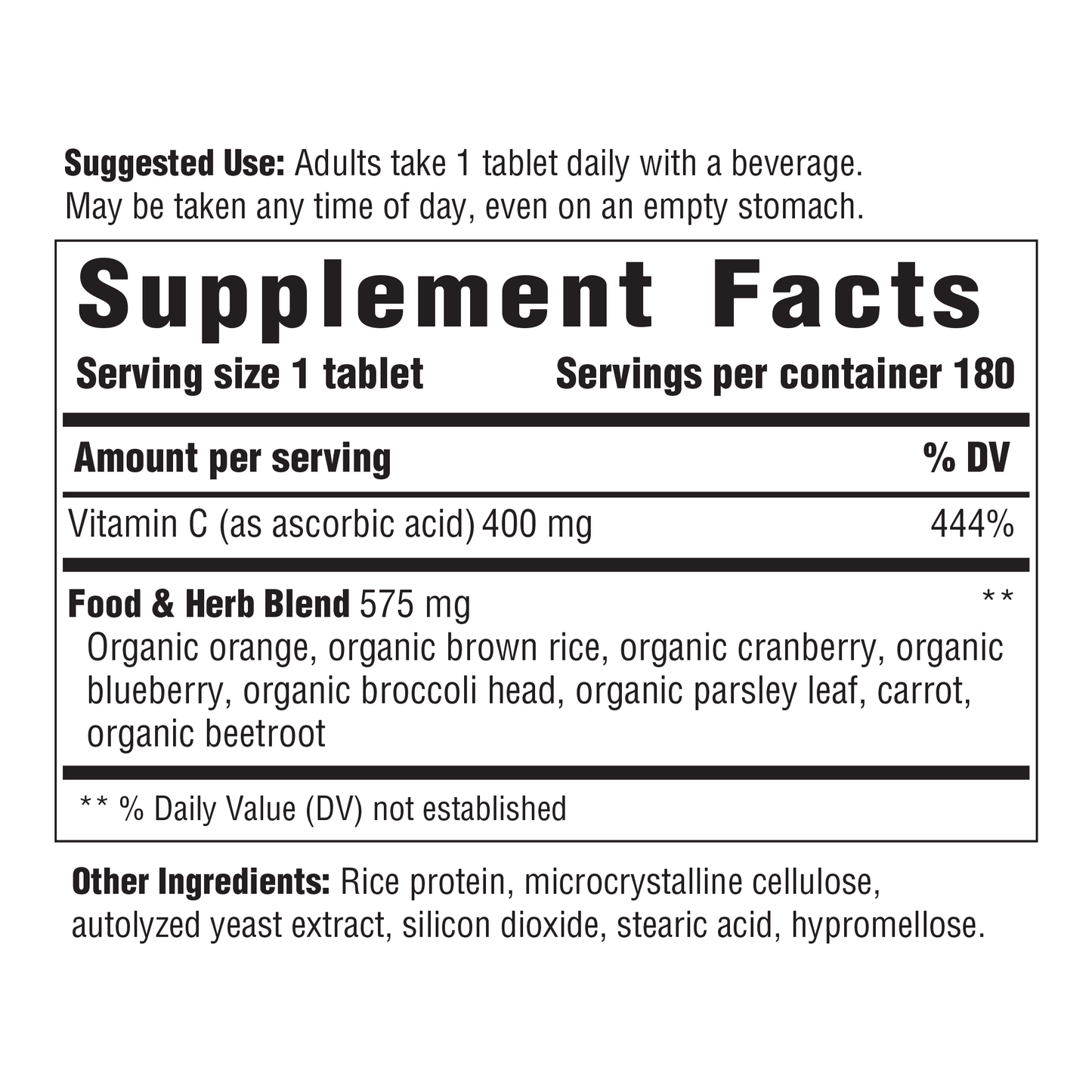 Vitamin C-400 mg - 180 Tablets