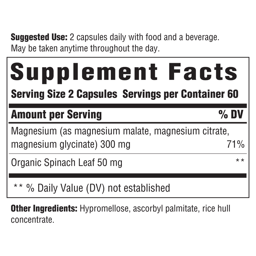 Magnesium 300 mg - 120 Capsules – Innate Response